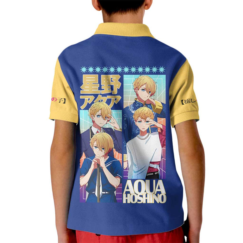 Aqua Hoshino Oshi no Ko Kid Polo Shirt Japan Anime Style