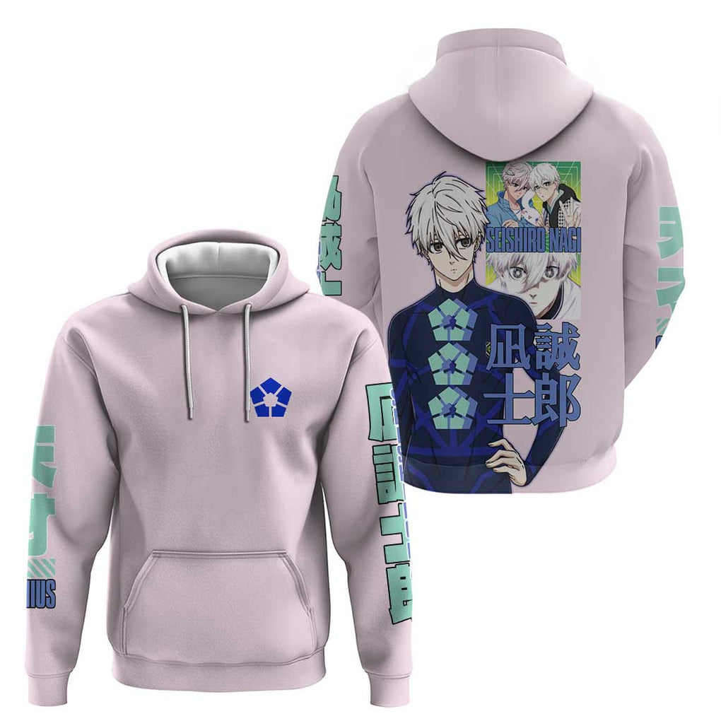 Seishiro Nagi Blue Lock Zip Hoodie Japan Anime Style