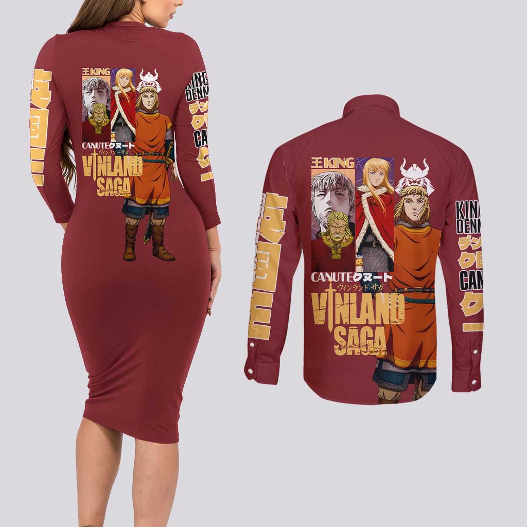 Canute Vinland Saga Couples Matching Long Sleeve Bodycon Dress and Long Sleeve Button Shirt Japan Anime Style - The Mazicc