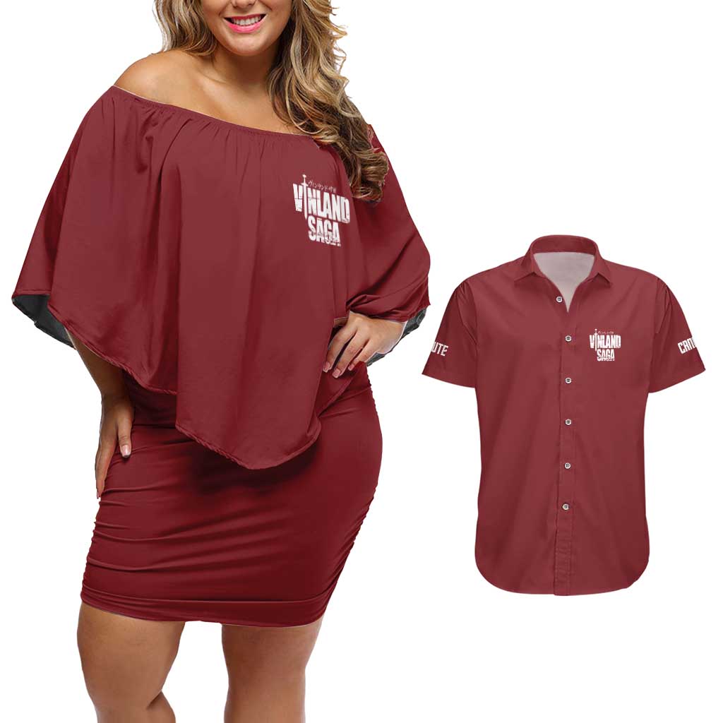 Canute Vinland Saga Couples Matching Off Shoulder Short Dress and Hawaiian Shirt Japan Anime Style - The Mazicc