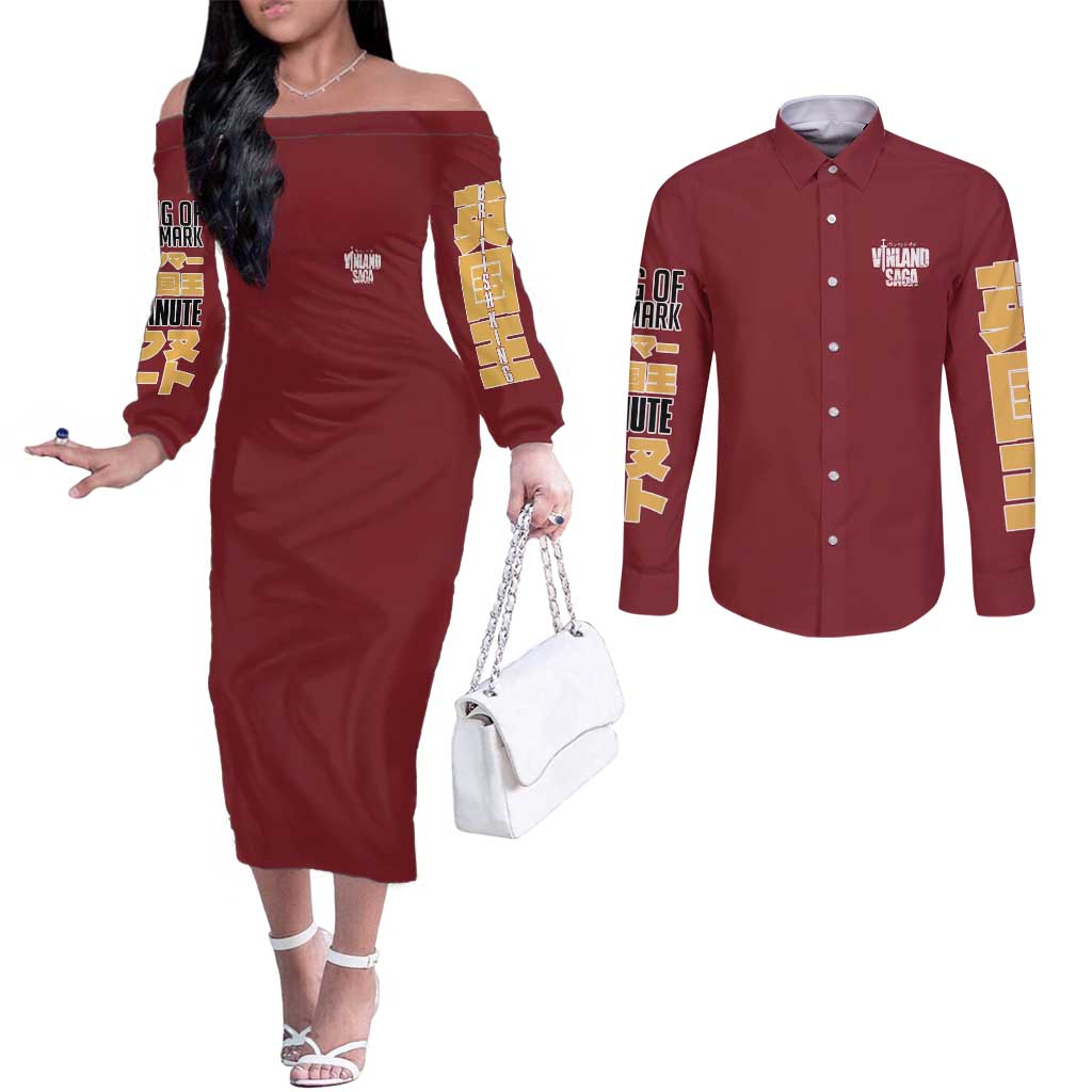 Canute Vinland Saga Couples Matching Off The Shoulder Long Sleeve Dress and Long Sleeve Button Shirt Japan Anime Style - The Mazicc