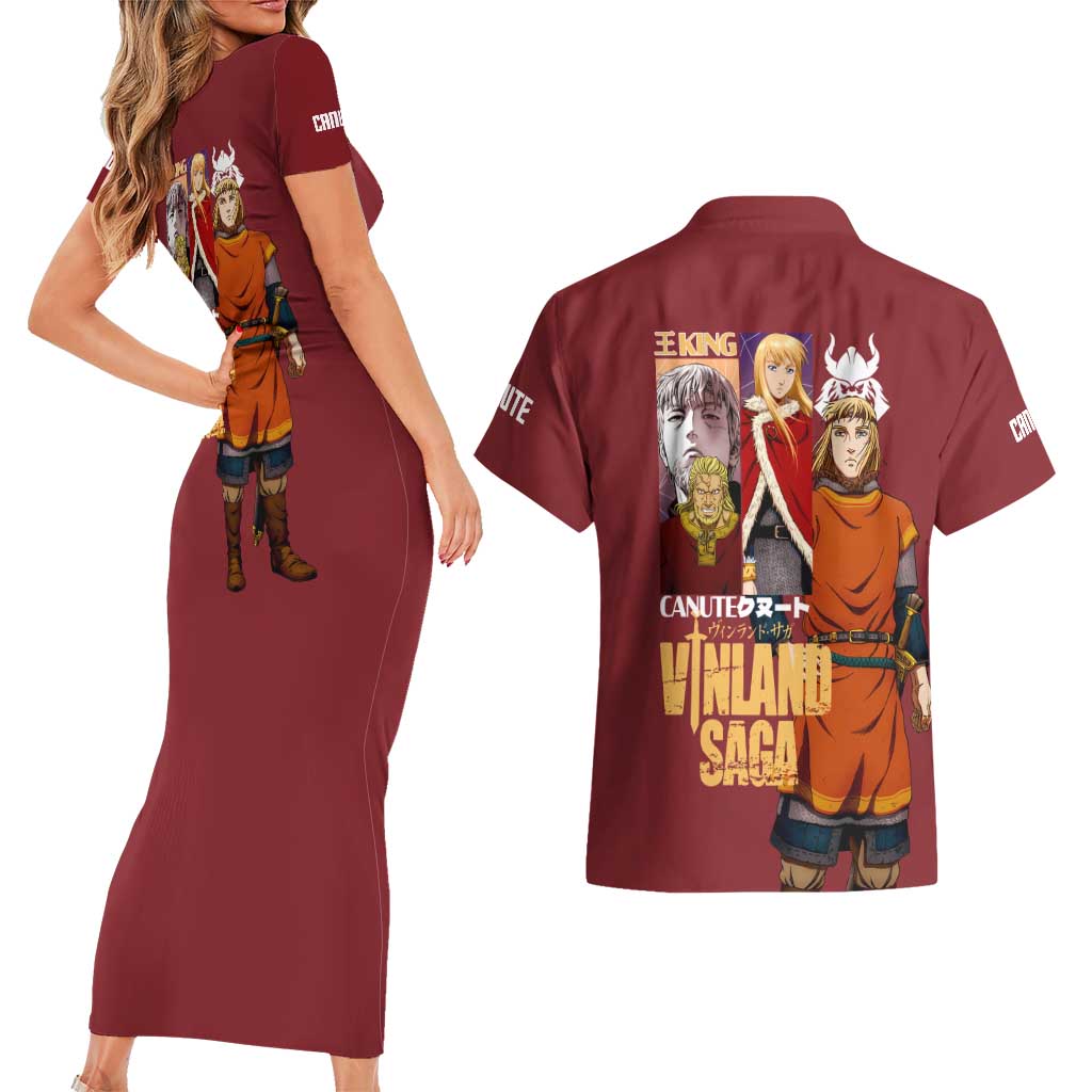 Canute Vinland Saga Couples Matching Short Sleeve Bodycon Dress and Hawaiian Shirt Japan Anime Style - The Mazicc