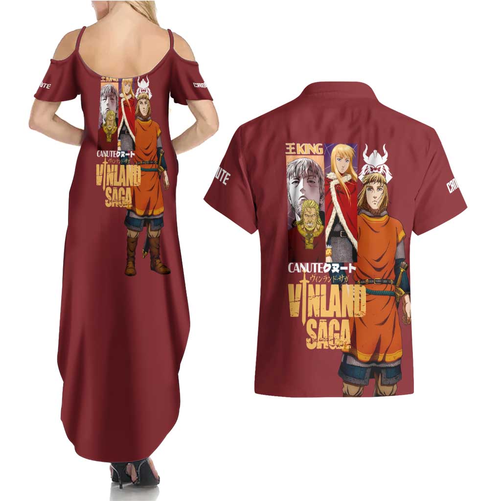 Canute Vinland Saga Couples Matching Summer Maxi Dress and Hawaiian Shirt Japan Anime Style - The Mazicc