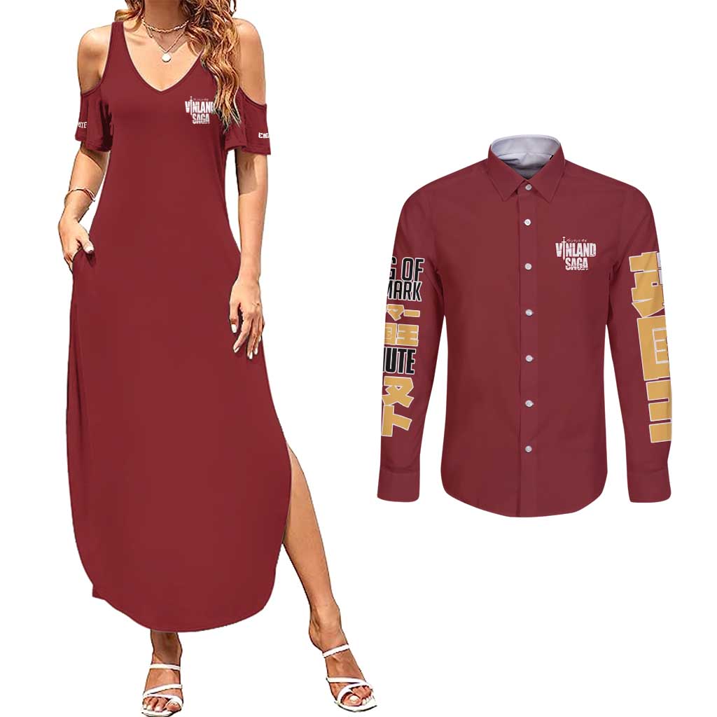Canute Vinland Saga Couples Matching Summer Maxi Dress and Long Sleeve Button Shirt Japan Anime Style - The Mazicc