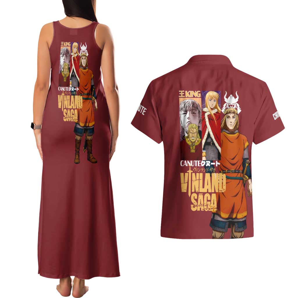 Canute Vinland Saga Couples Matching Tank Maxi Dress and Hawaiian Shirt Japan Anime Style - The Mazicc