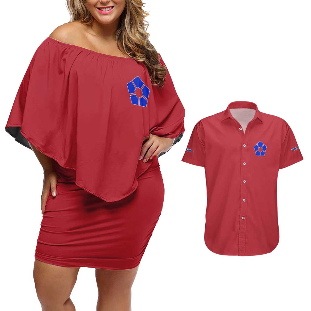 Hyoma Chigiri Blue Lock Couples Matching Off Shoulder Short Dress and Hawaiian Shirt Japan Anime Style - The Mazicc