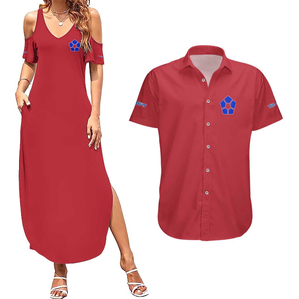 Hyoma Chigiri Blue Lock Couples Matching Summer Maxi Dress and Hawaiian Shirt Japan Anime Style - The Mazicc