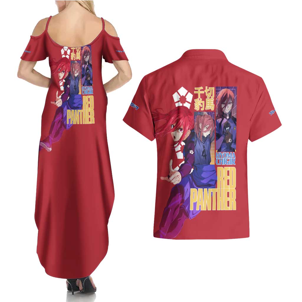 Hyoma Chigiri Blue Lock Couples Matching Summer Maxi Dress and Hawaiian Shirt Japan Anime Style - The Mazicc
