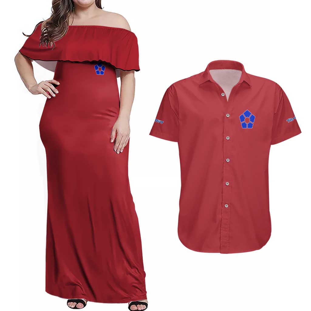 Itoshi Rin Blue Lock Couples Matching Off Shoulder Maxi Dress and Hawaiian Shirt Japan Anime Style - The Mazicc