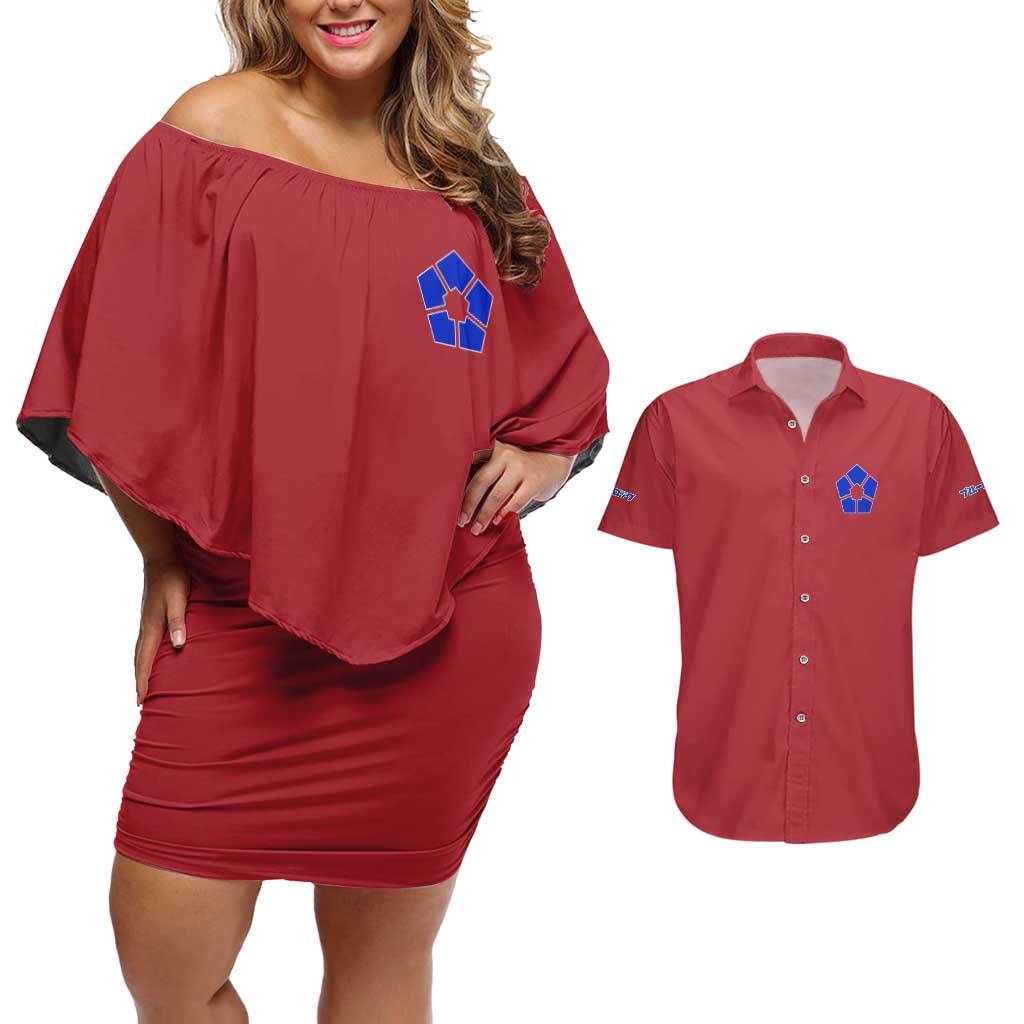 Itoshi Rin Blue Lock Couples Matching Off Shoulder Short Dress and Hawaiian Shirt Japan Anime Style - The Mazicc