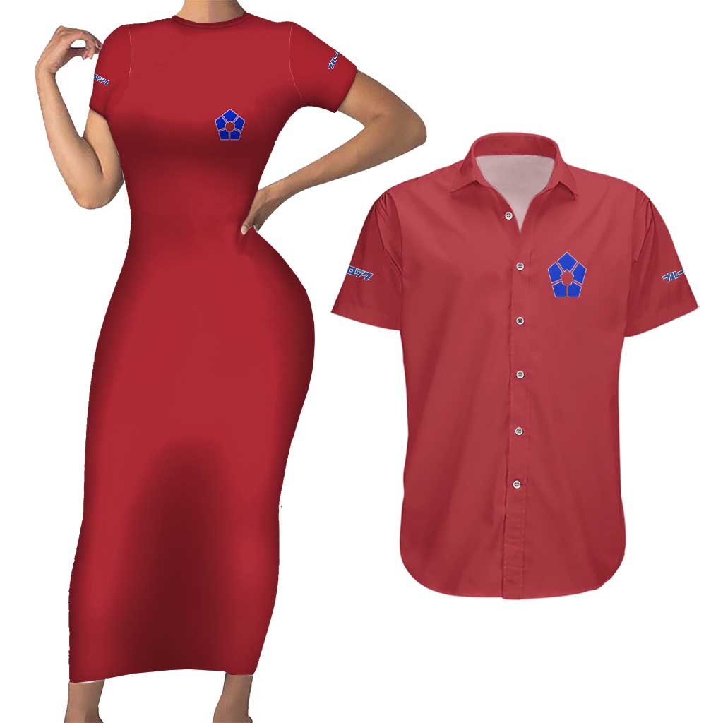 Itoshi Rin Blue Lock Couples Matching Short Sleeve Bodycon Dress and Hawaiian Shirt Japan Anime Style - The Mazicc