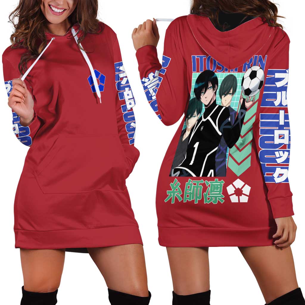 Itoshi Rin Blue Lock Hoodie Dress Japan Anime Style - The Mazicc