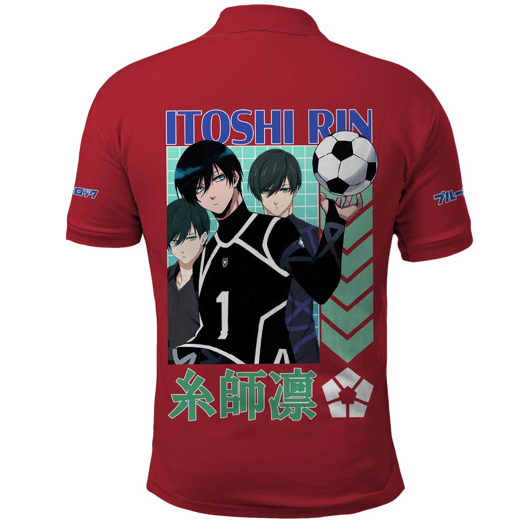 Itoshi Rin Blue Lock Polo Shirt Japan Anime Style - The Mazicc