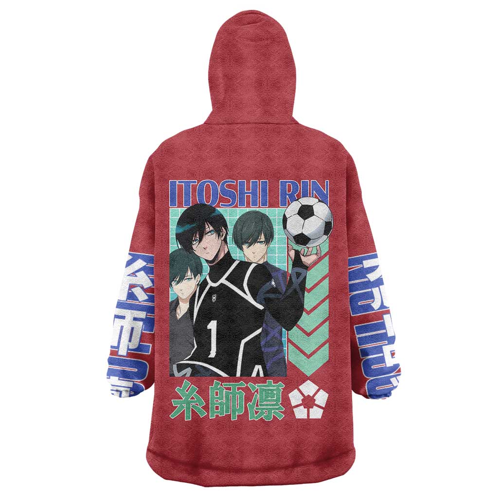 Itoshi Rin Blue Lock Wearable Blanket Hoodie Japan Anime Style - The Mazicc