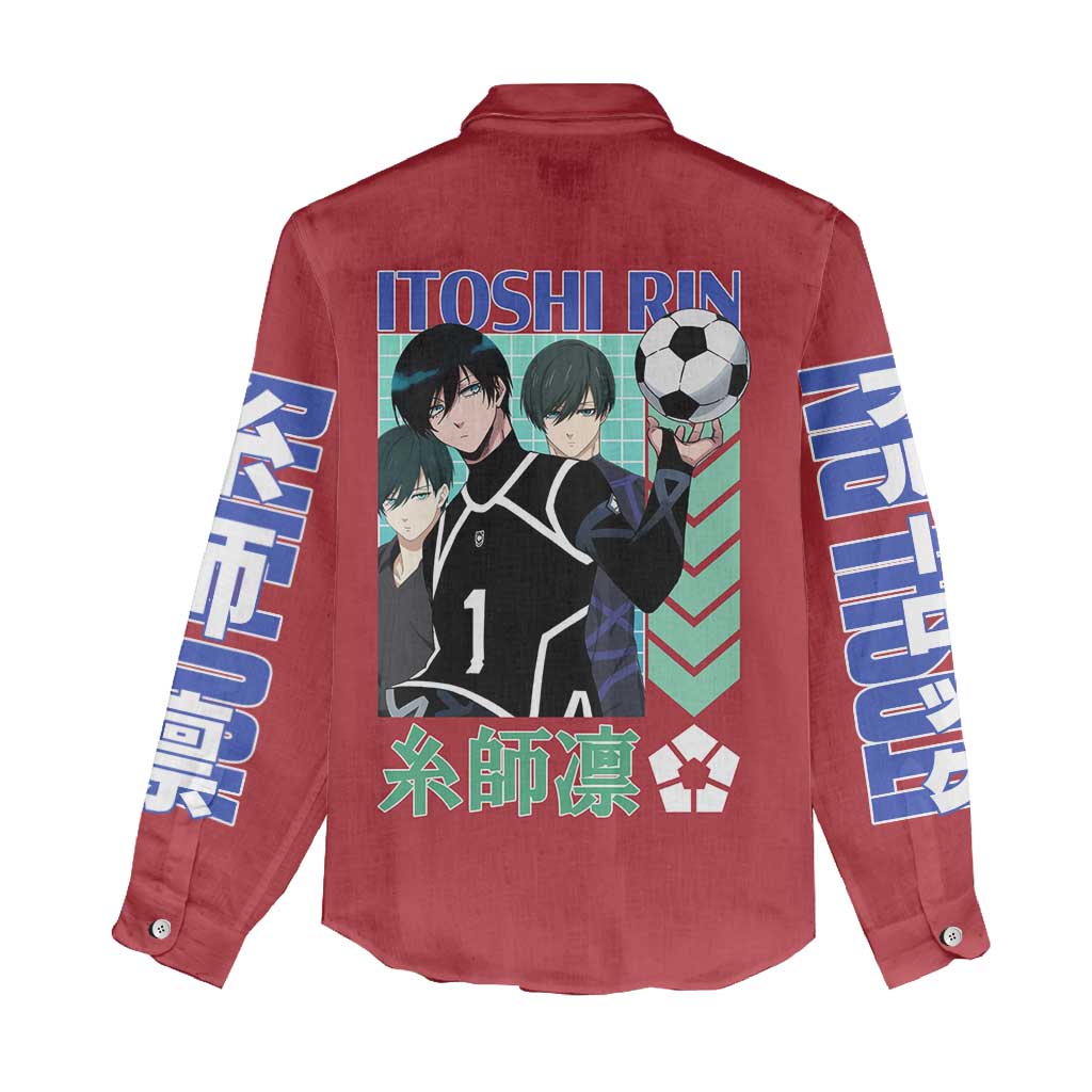 Itoshi Rin Blue Lock Women Casual Shirt Japan Anime Style - The Mazicc