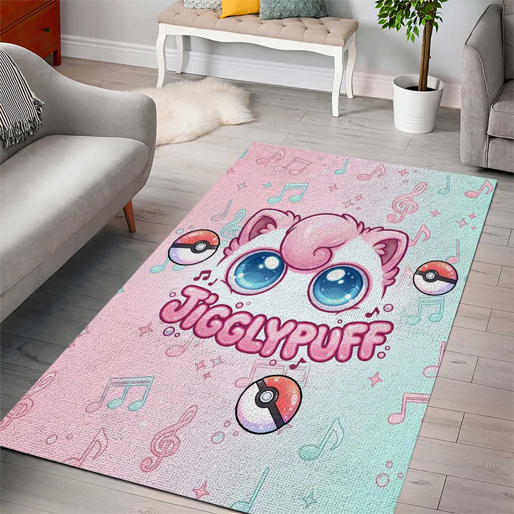 Jigglypuff Area Rug Pastel Melody Pop Art