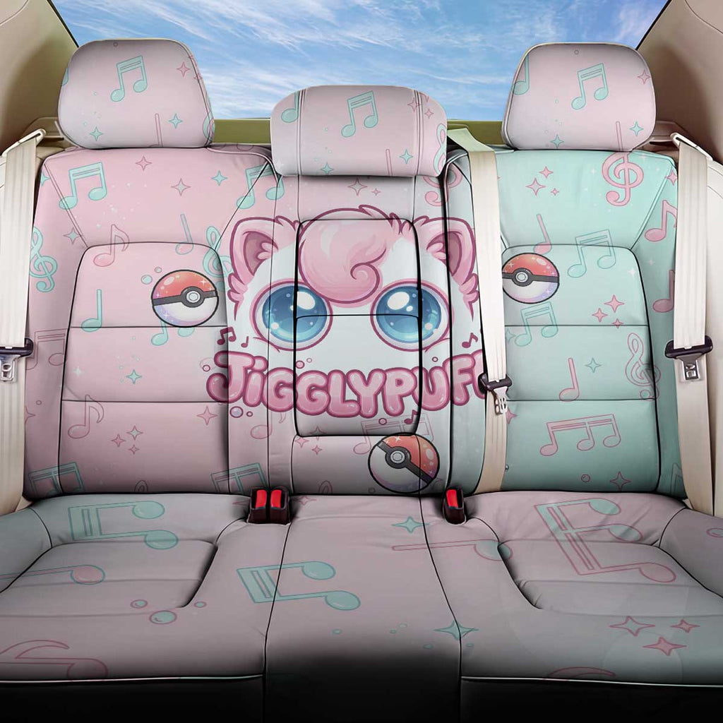Jigglypuff Back Car Seat Cover Pastel Melody Pop Art