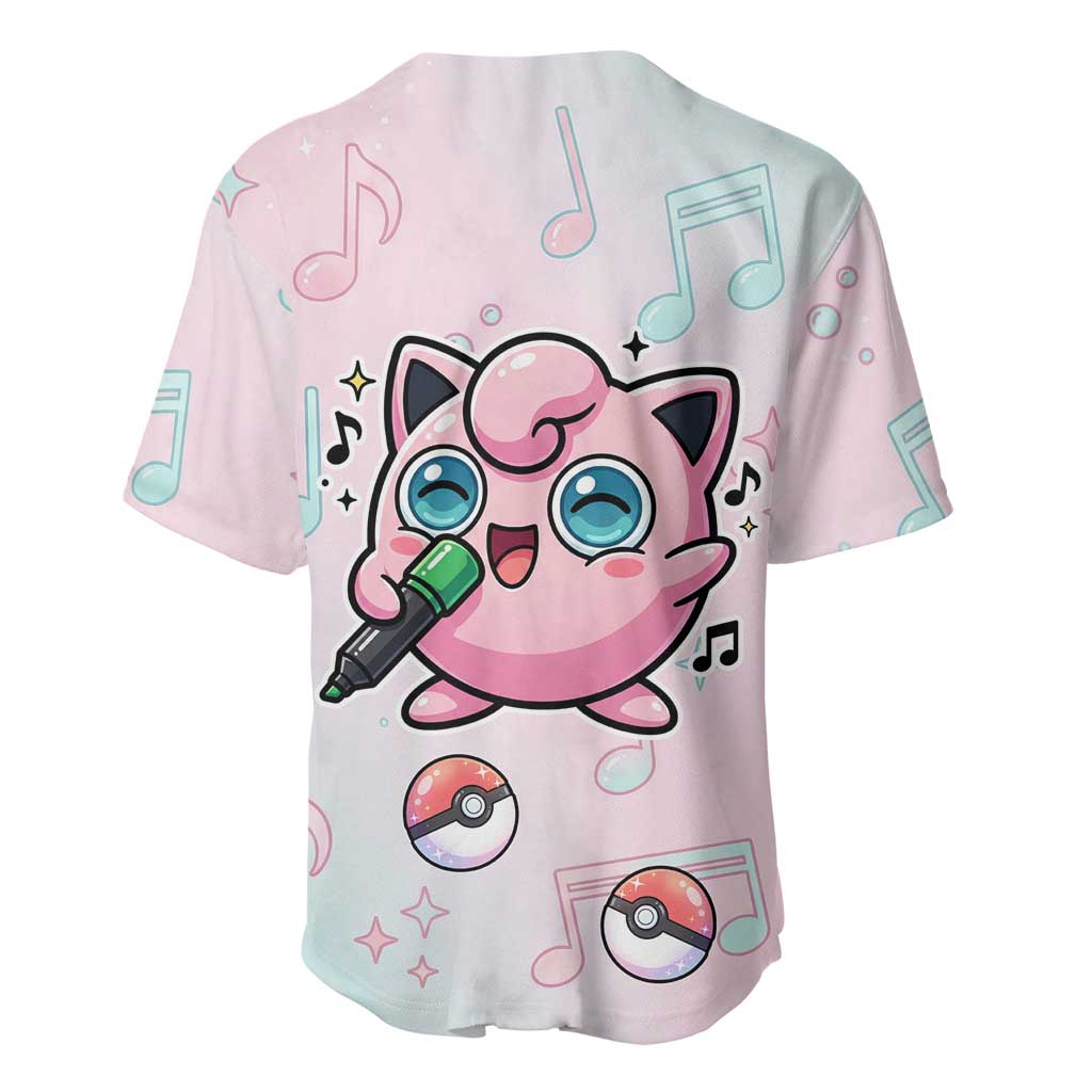 Jigglypuff Baseball Jersey Pastel Melody Pop Art