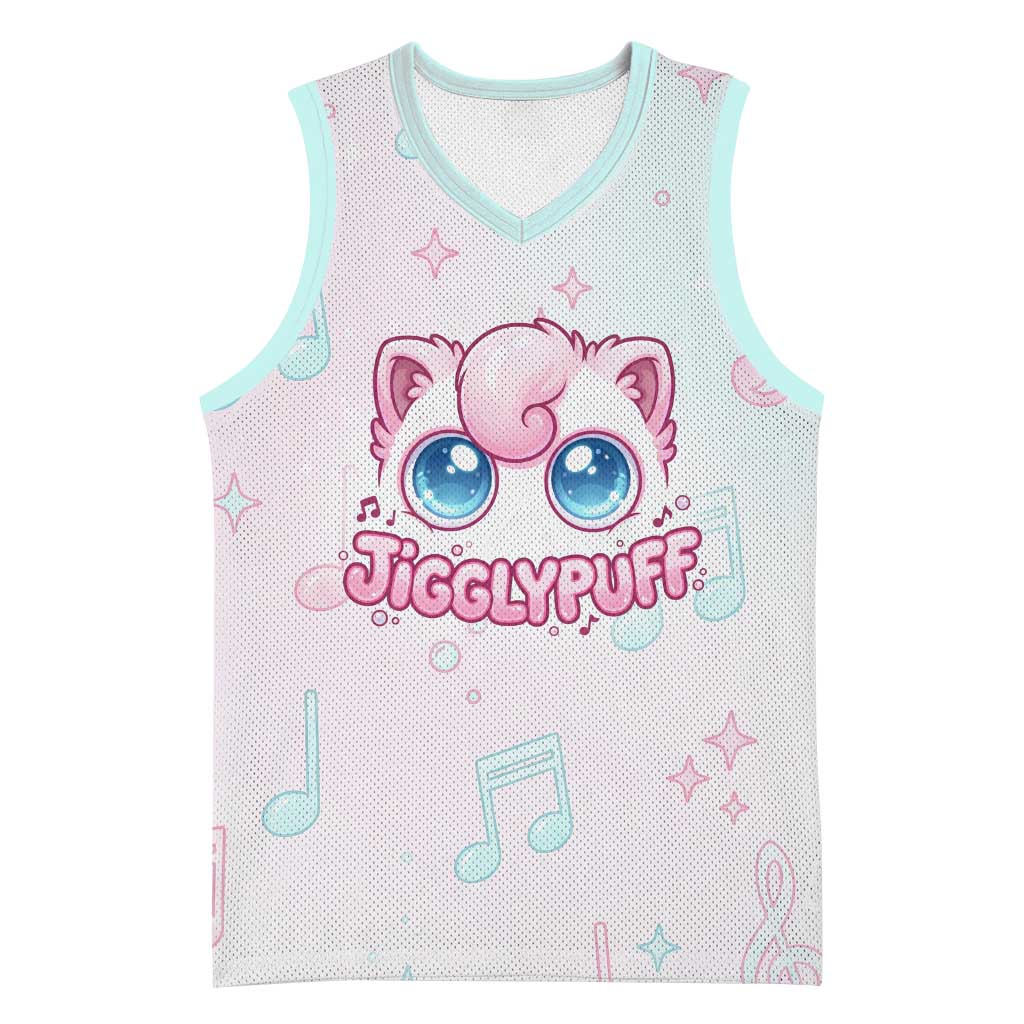 Jigglypuff Basketball Jersey Pastel Melody Pop Art