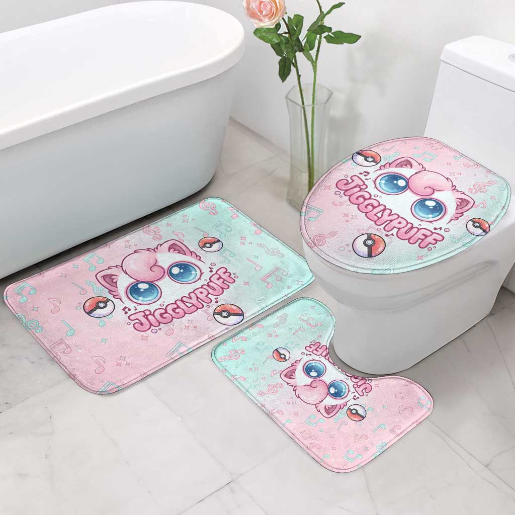 Jigglypuff Bathroom Set Pastel Melody Pop Art
