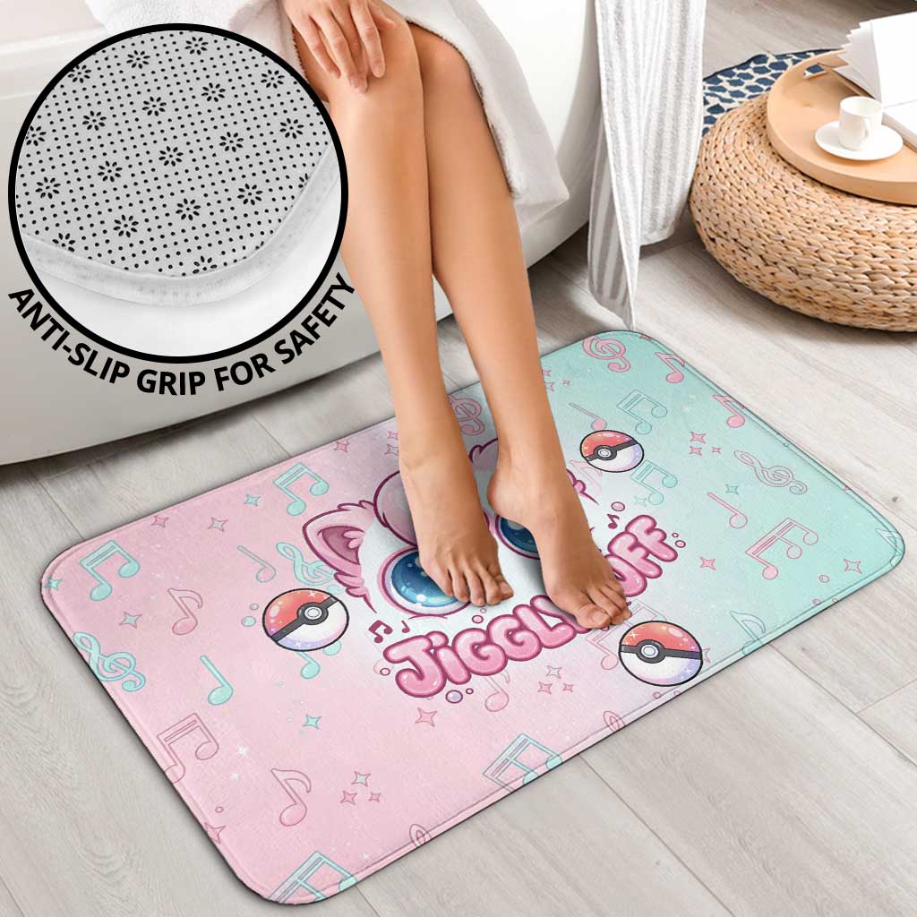 Jigglypuff Bathroom Set Pastel Melody Pop Art