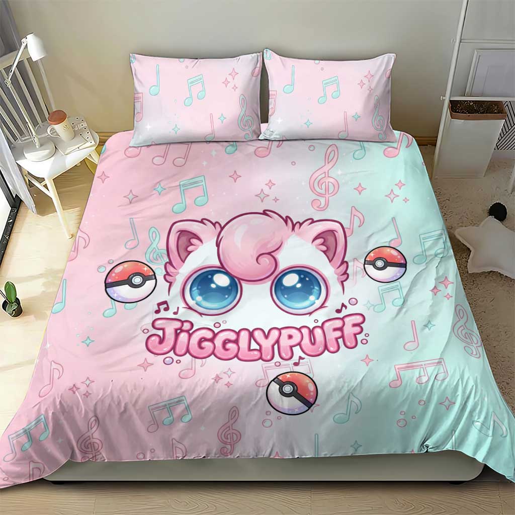 Jigglypuff Bedding Set Pastel Melody Pop Art