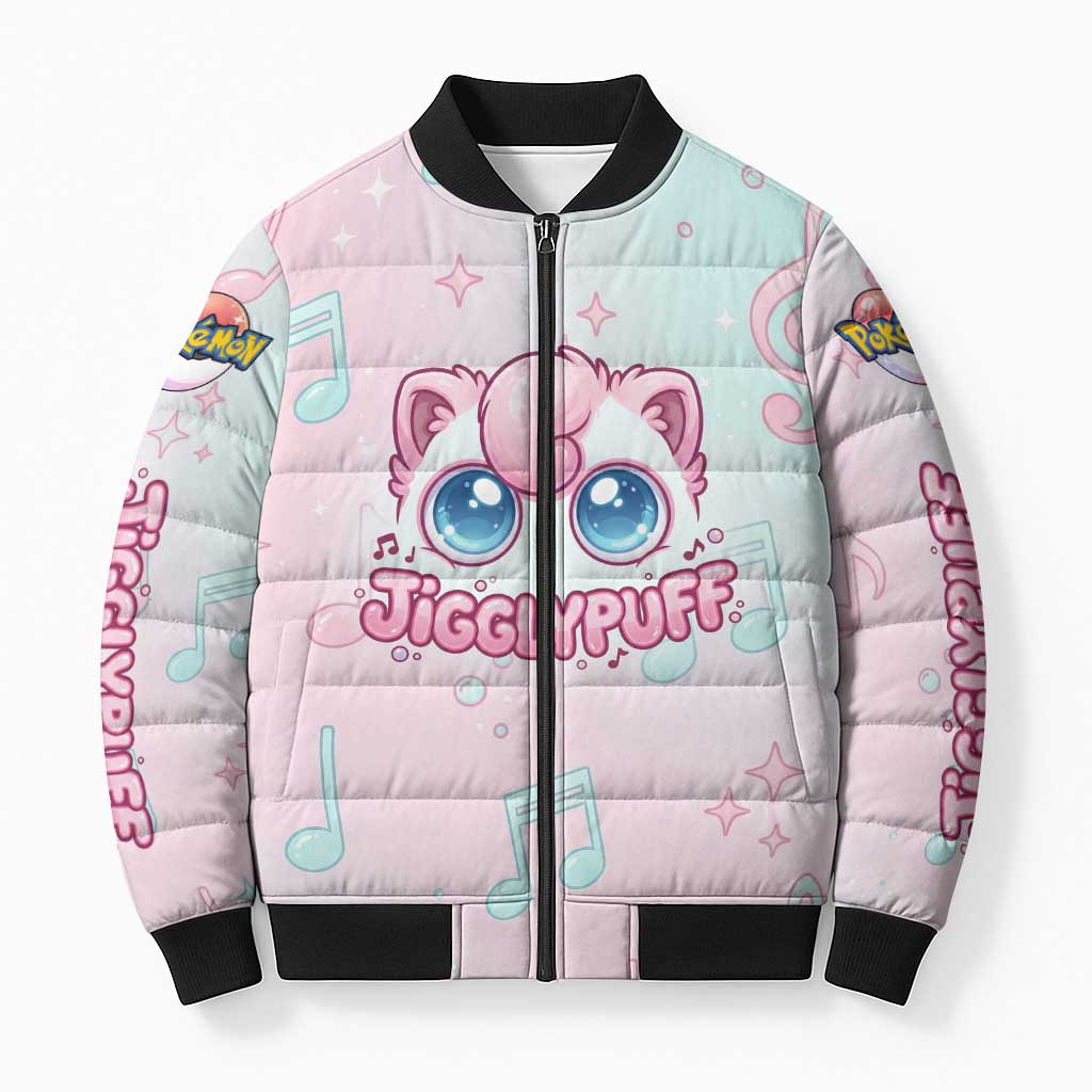Jigglypuff Bomber Puffer Jacket Pastel Melody Pop Art