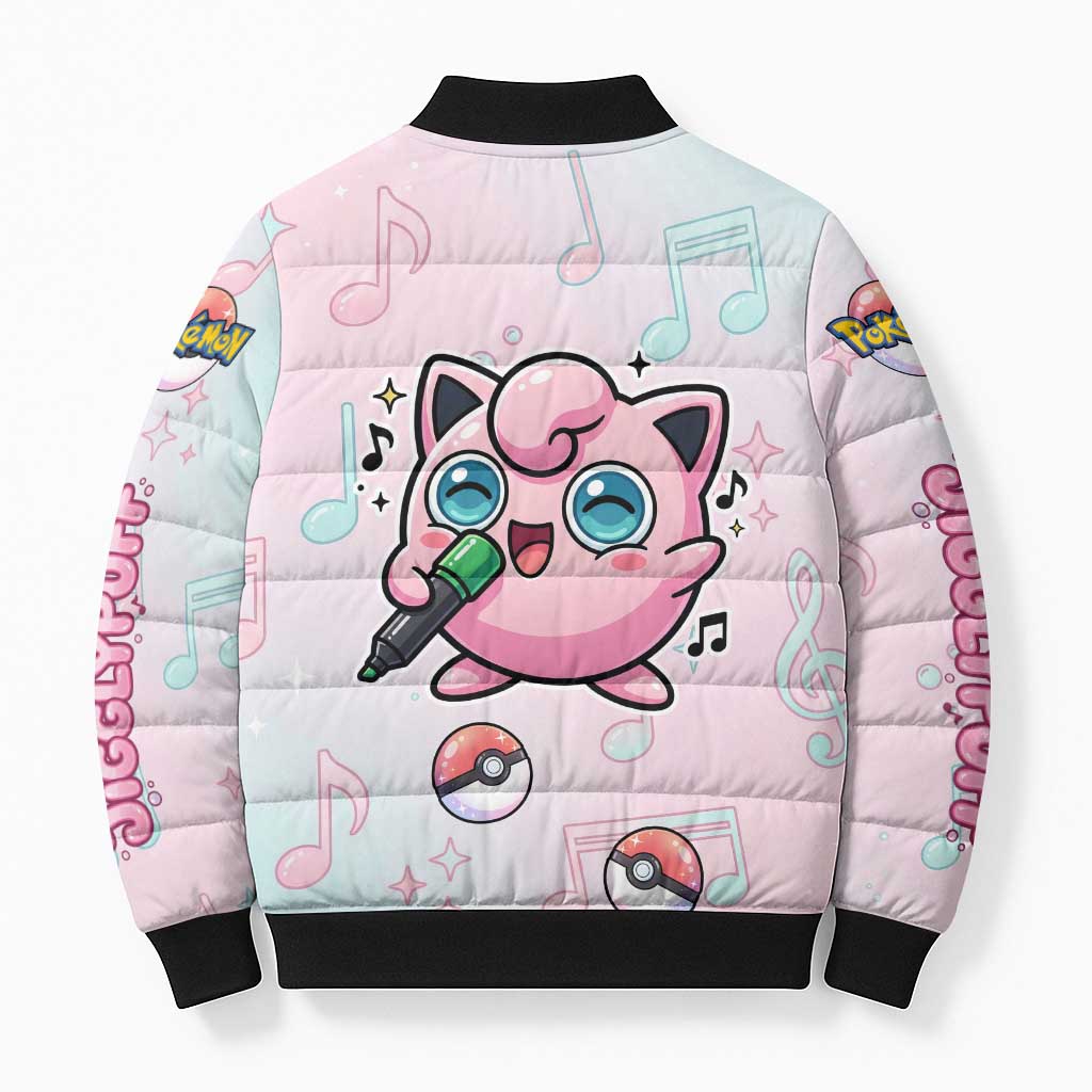 Jigglypuff Bomber Puffer Jacket Pastel Melody Pop Art
