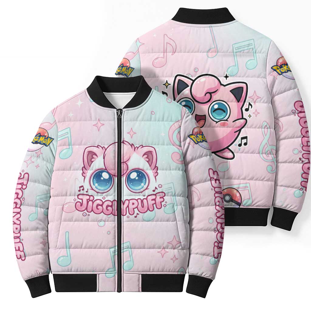 Jigglypuff Bomber Puffer Jacket Pastel Melody Pop Art