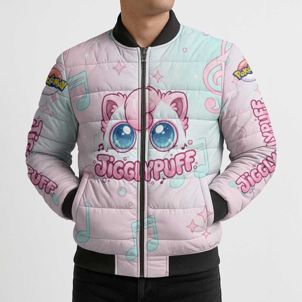 Jigglypuff Bomber Puffer Jacket Pastel Melody Pop Art