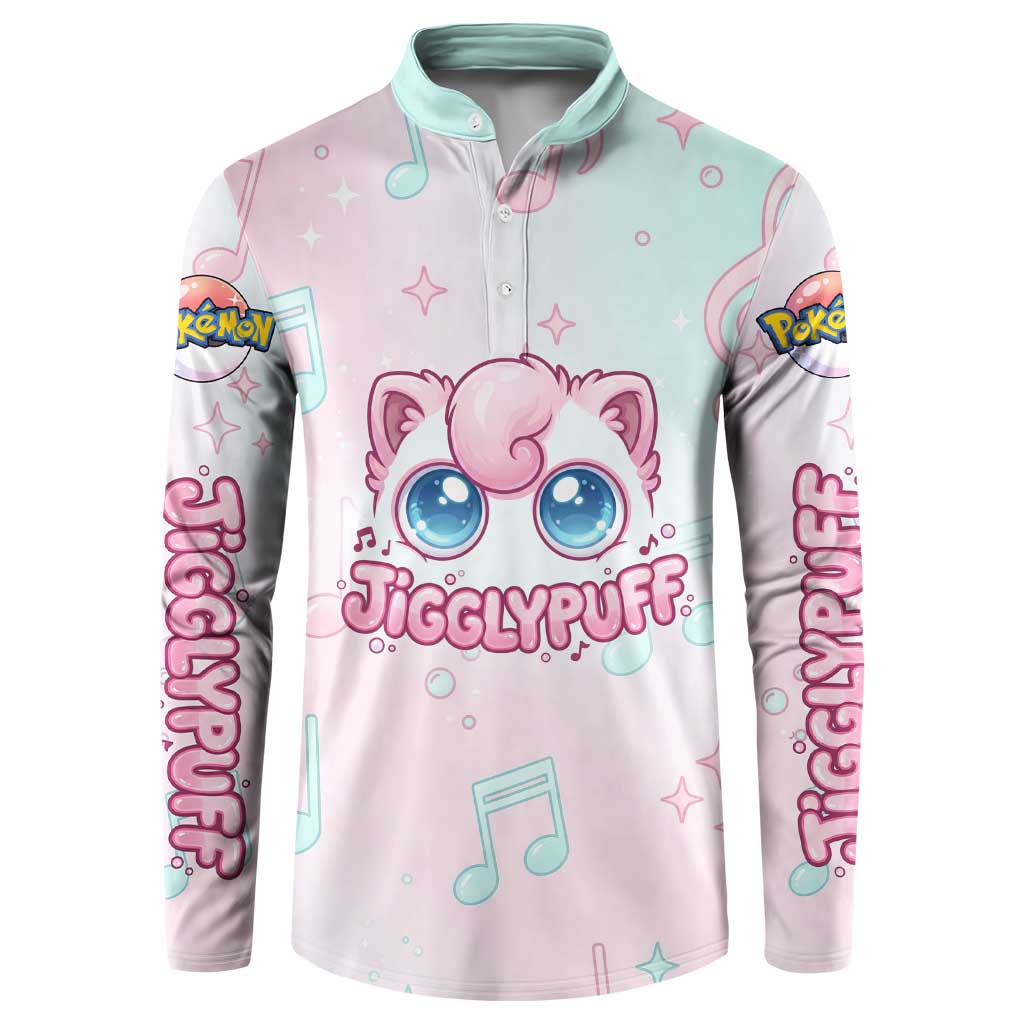 Jigglypuff Button Sweatshirt Pastel Melody Pop Art