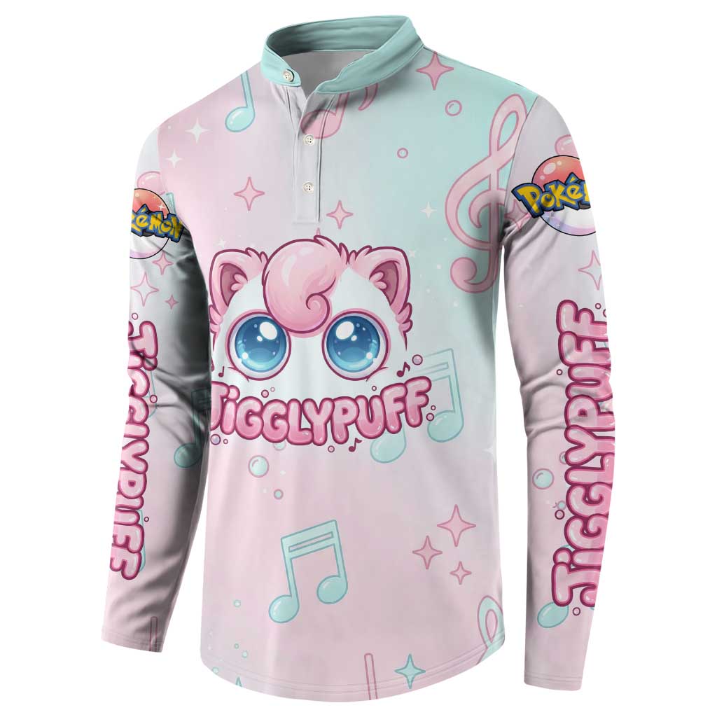 Jigglypuff Button Sweatshirt Pastel Melody Pop Art