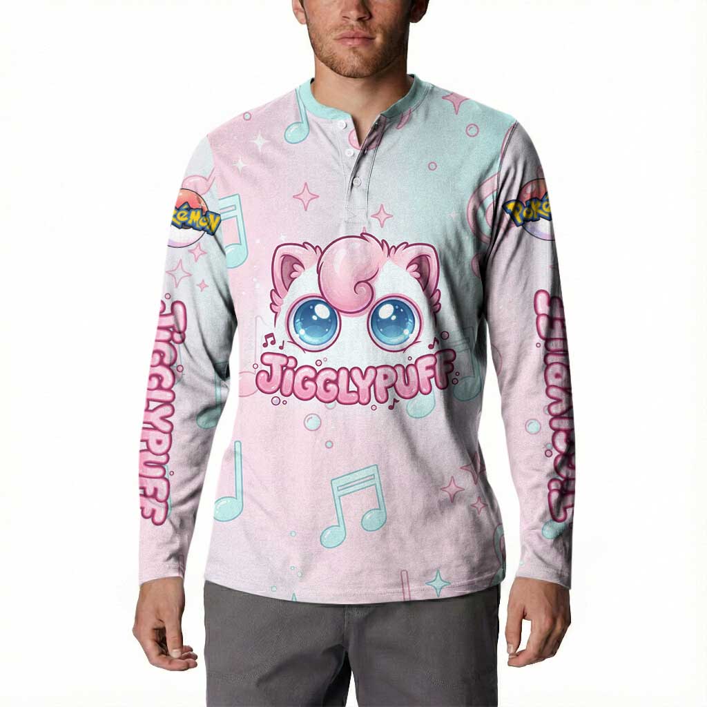 Jigglypuff Button Sweatshirt Pastel Melody Pop Art