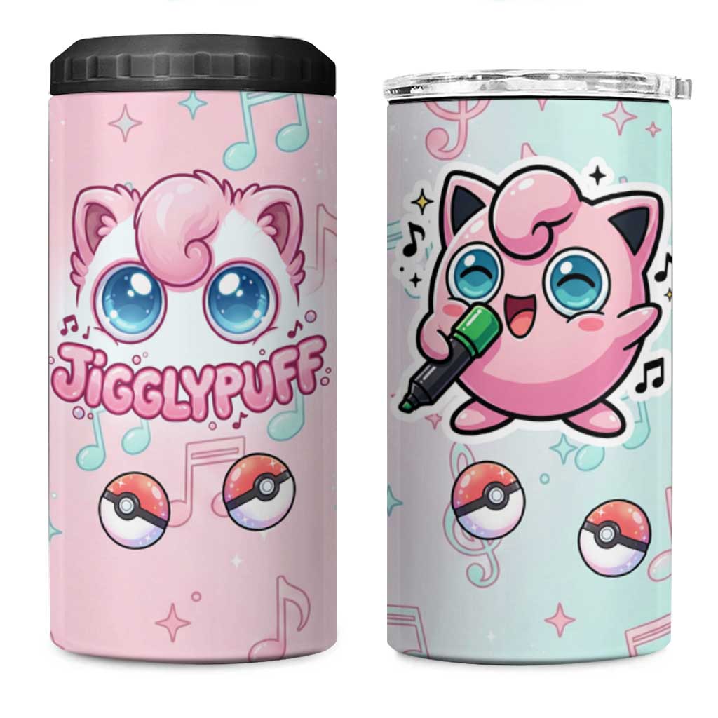 Jigglypuff 4 in 1 Can Cooler Tumbler Pastel Melody Pop Art