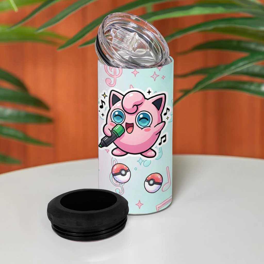Jigglypuff 4 in 1 Can Cooler Tumbler Pastel Melody Pop Art
