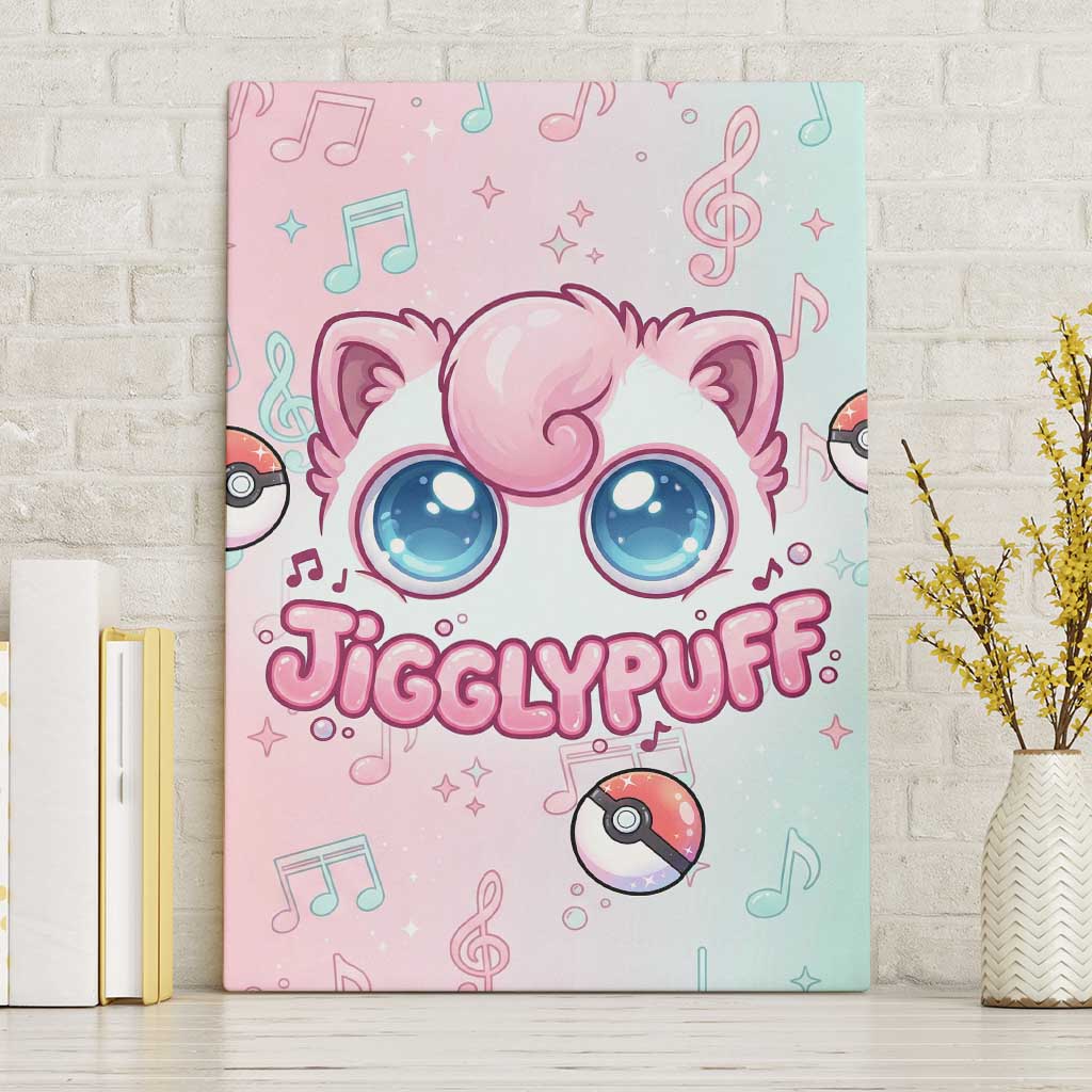 Jigglypuff Canvas Wall Art Pastel Melody Pop Art