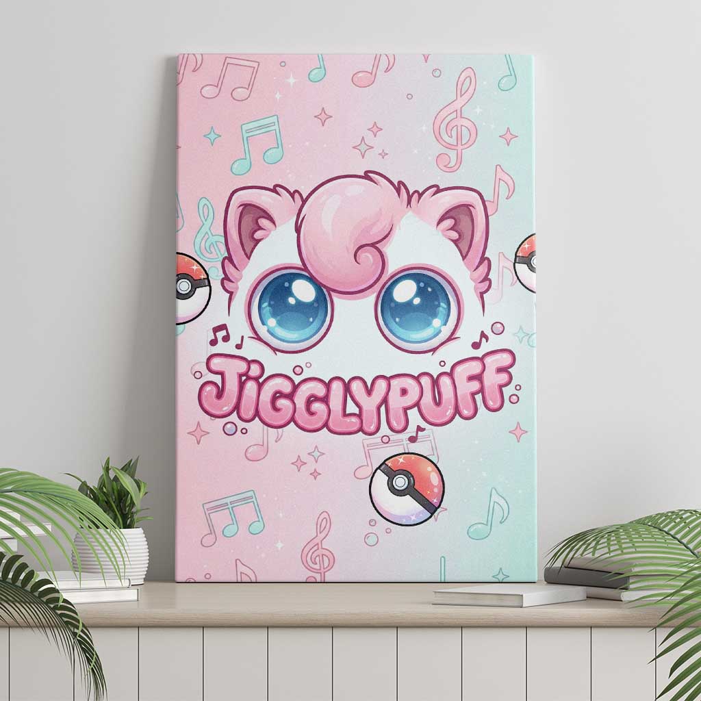Jigglypuff Canvas Wall Art Pastel Melody Pop Art
