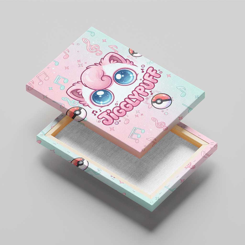 Jigglypuff Canvas Wall Art Pastel Melody Pop Art