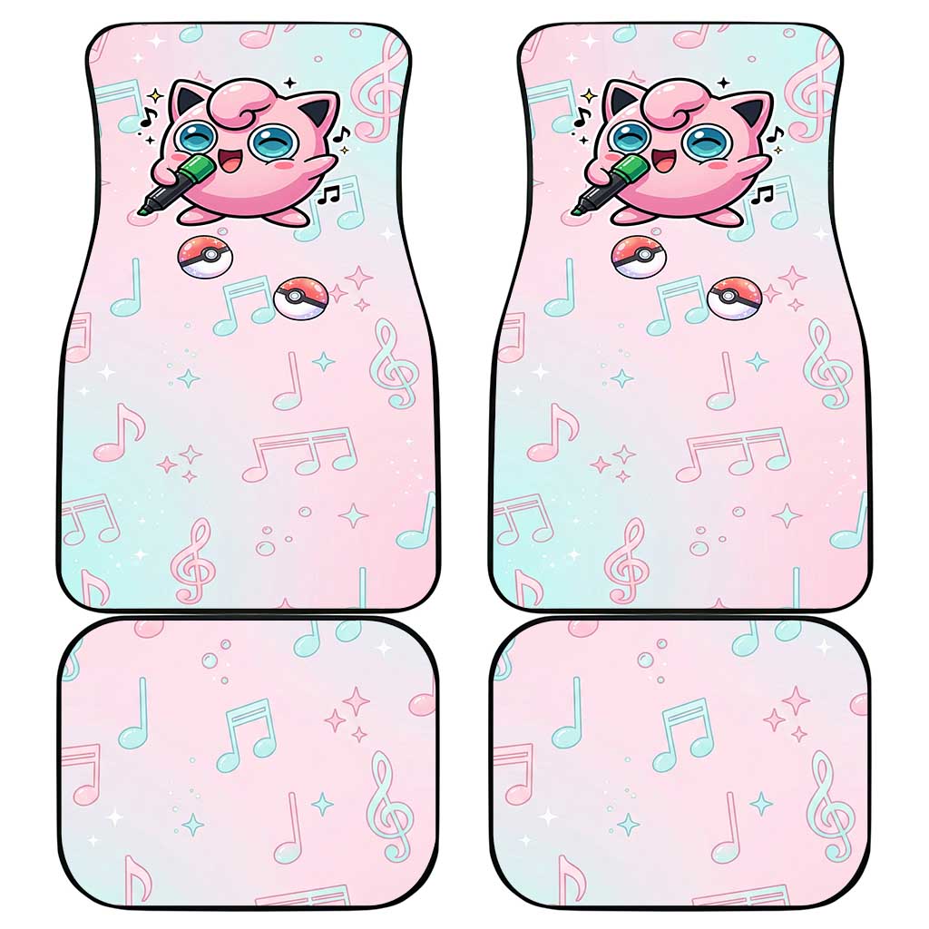 Jigglypuff Car Mats Pastel Melody Pop Art
