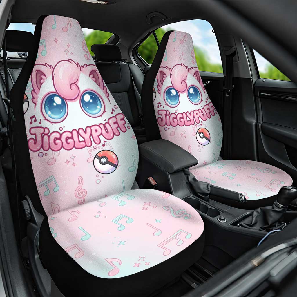 Jigglypuff Car Seat Cover Pastel Melody Pop Art
