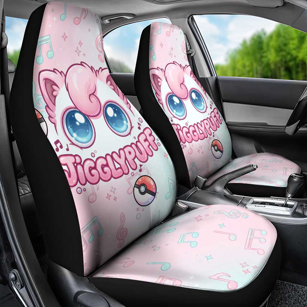 Jigglypuff Car Seat Cover Pastel Melody Pop Art