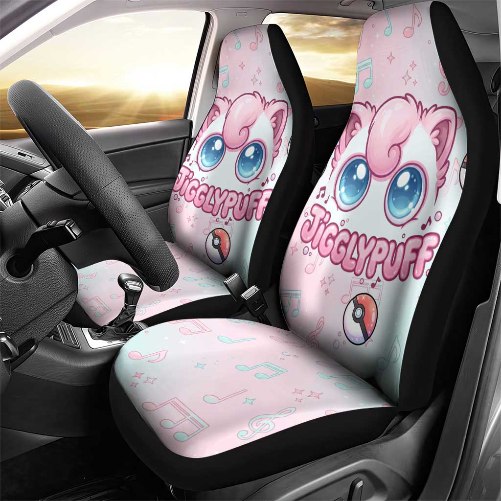 Jigglypuff Car Seat Cover Pastel Melody Pop Art