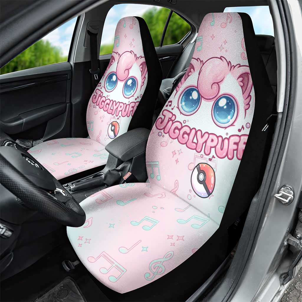 Jigglypuff Car Seat Cover Pastel Melody Pop Art