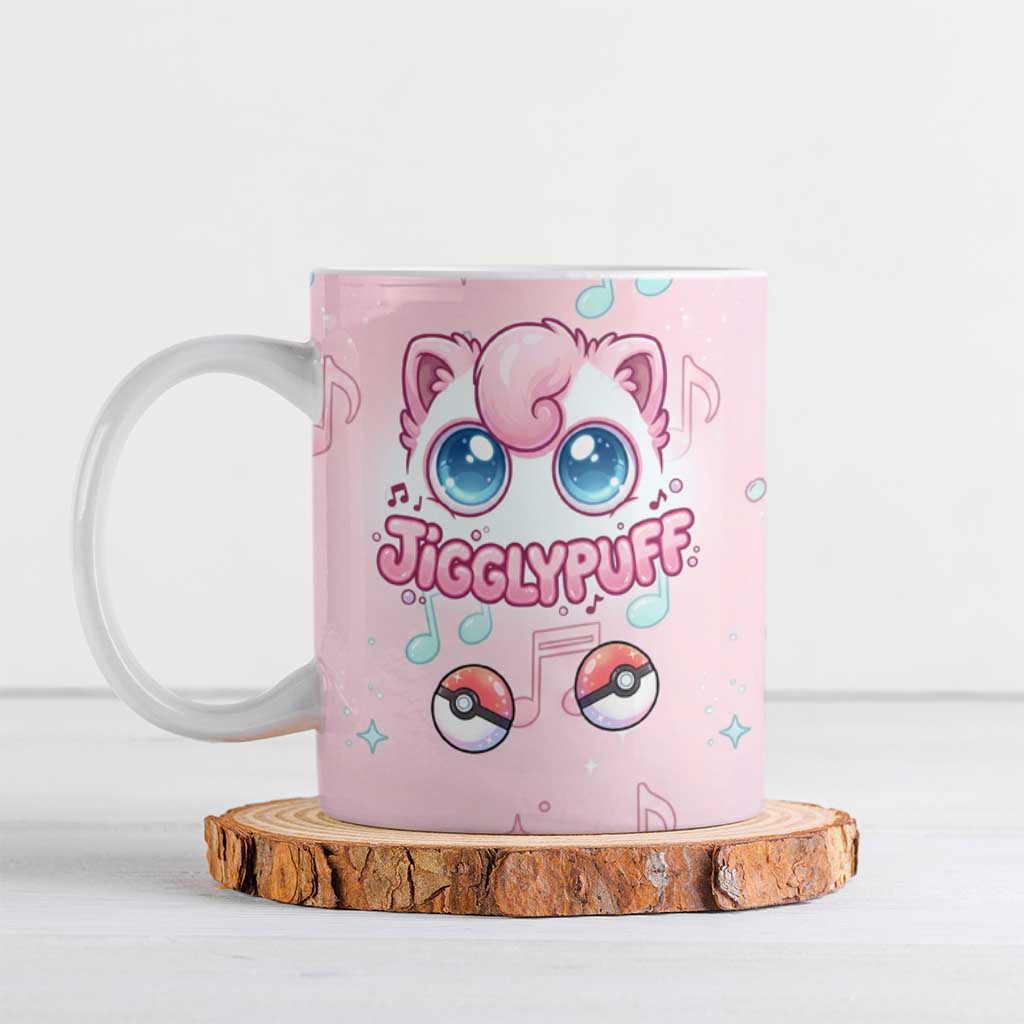 Jigglypuff Ceramic Mug Pastel Melody Pop Art