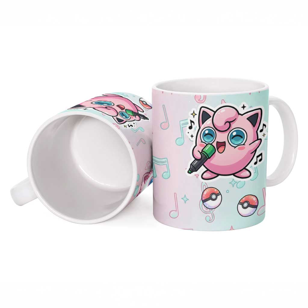 Jigglypuff Ceramic Mug Pastel Melody Pop Art