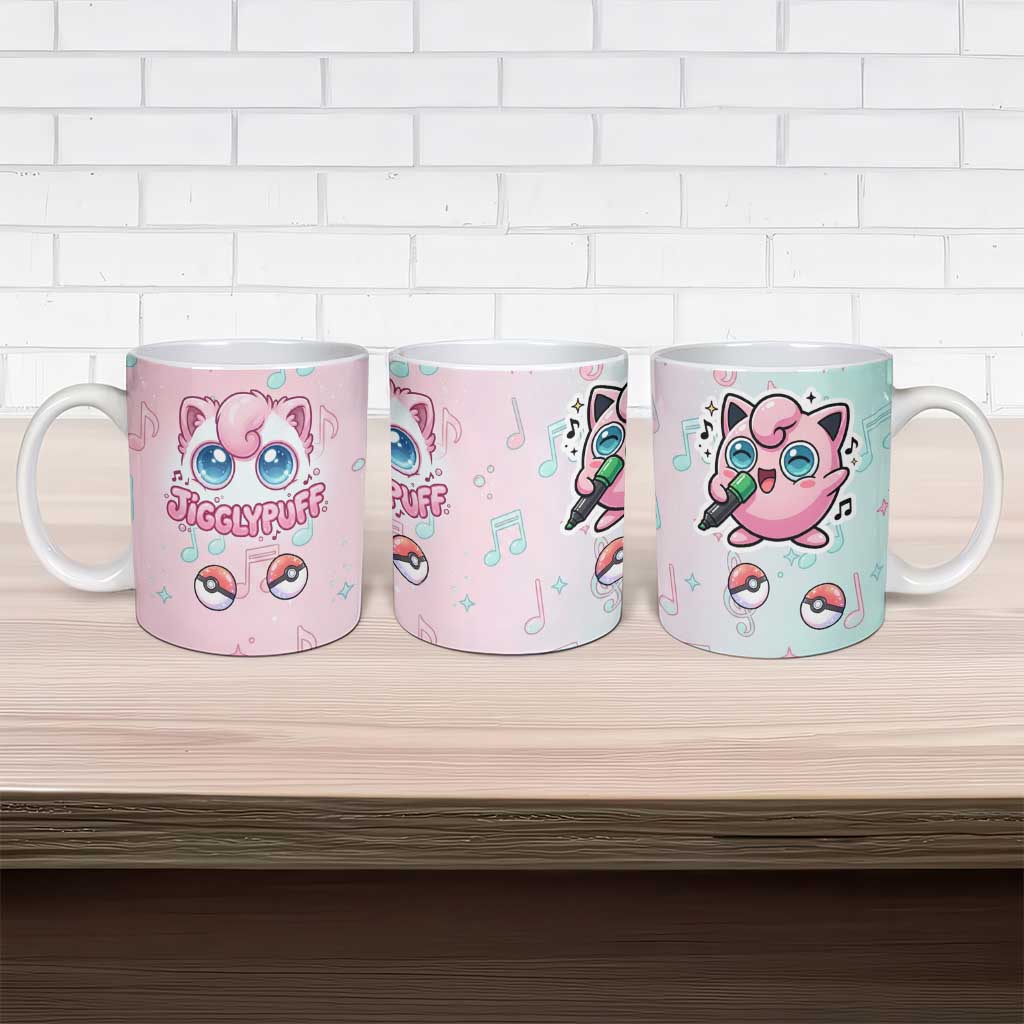 Jigglypuff Ceramic Mug Pastel Melody Pop Art
