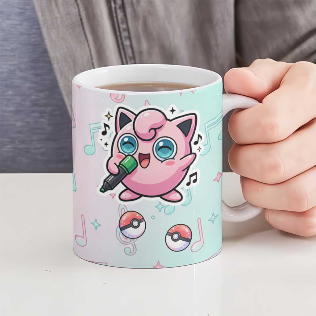 Jigglypuff Ceramic Mug Pastel Melody Pop Art