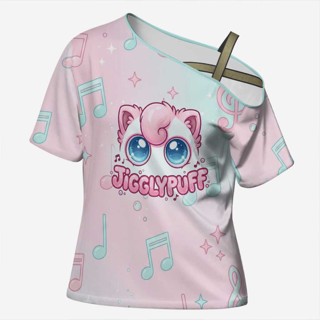 Jigglypuff Cross Shoulder Shirt Pastel Melody Pop Art