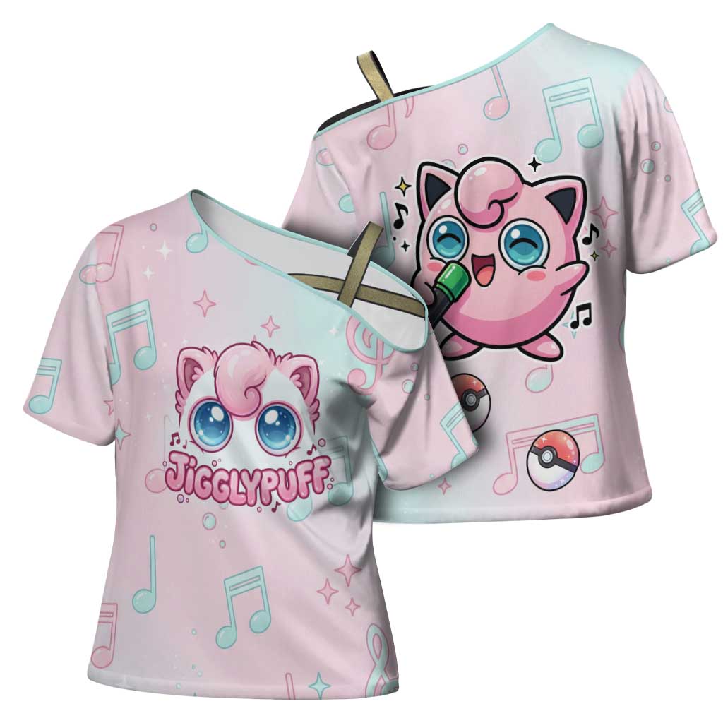Jigglypuff Cross Shoulder Shirt Pastel Melody Pop Art