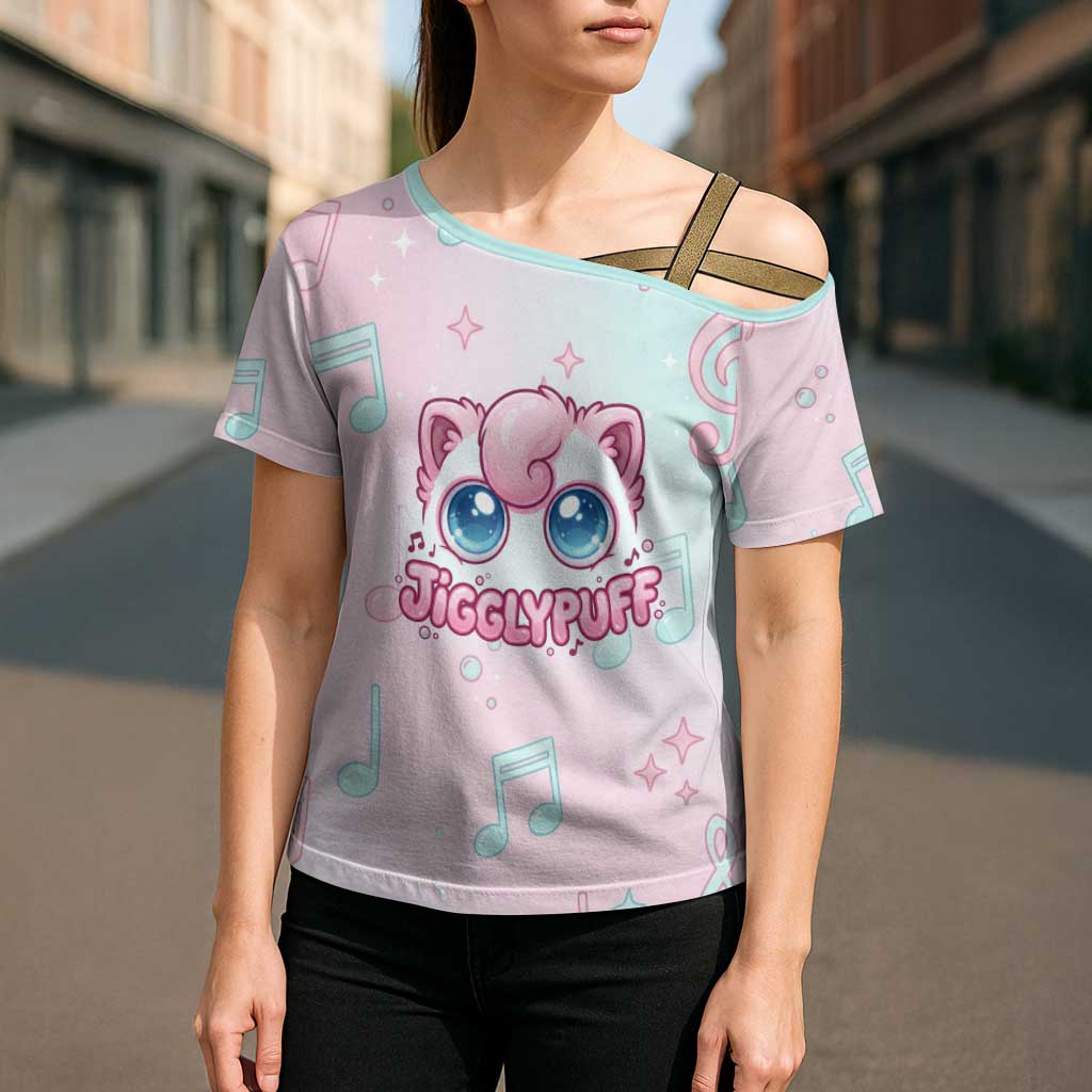 Jigglypuff Cross Shoulder Shirt Pastel Melody Pop Art